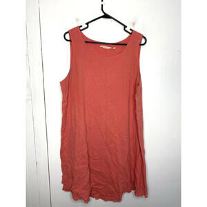 Soft Surroundings Dress Womens Extra Large Ruffle Tiered Hem Peach Tunic Shift